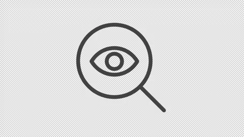 Soft skills collection. Attention to details magnifier with glass symbol. Stock Footage 306128853