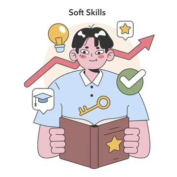 Soft Skills concept. Flat vector illustration イラスト素材