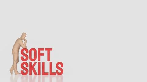 Soft Skills Development for Career Growth and Professional Success 3d render. Stockillustratie