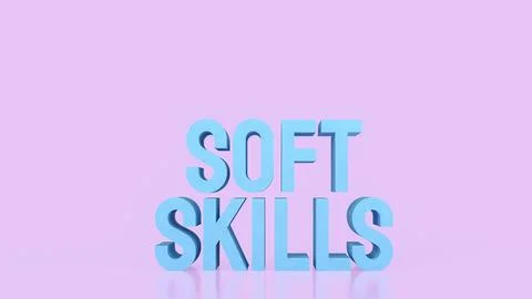 Soft Skills Development Concept for Modern Professional Growth 3d render.. Illustrazione stock