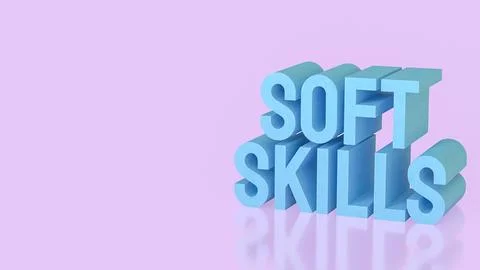 Soft Skills Development Concept for Modern Professional Growth 3d render.. Illustrazione stock