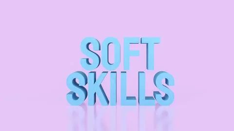 Soft Skills Development Concept for Modern Professional Growth 3d render.. Illustrazione stock
