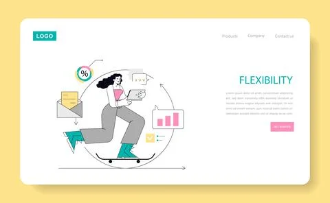Soft Skills Flat Vector illustration. Illustrazione stock