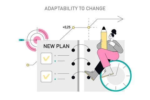 Soft Skills Flat Vector illustration. Illustrazione stock