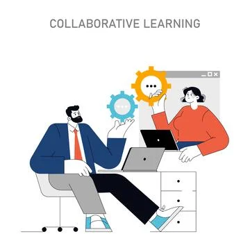 Soft Skills Training. Flat Vector Illustration Illustrazione stock