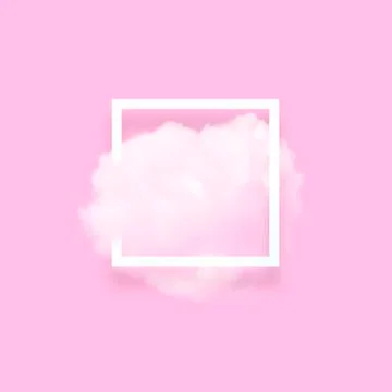 Soft sky cloud in photo frame illustration 스톡 사진