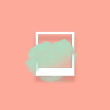 Soft sky cloud in photo frame illustration Фото