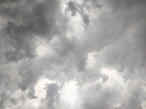 Soft Sky Semi Dark Cloudscape Stock Photos