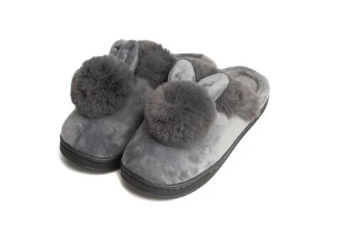 Soft slippers isolated Stock Photos