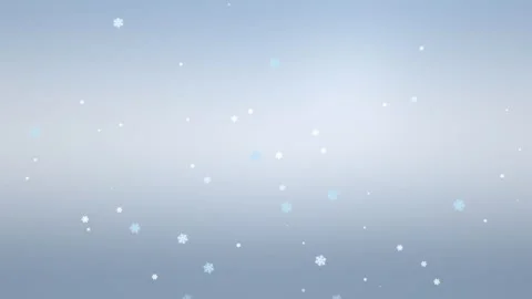 Soft snowfall animation over a bright blue and white background. 4K Video stock 342688128
