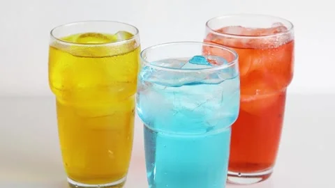 Soft soda drink with ice cubes Stock Footage 153826385