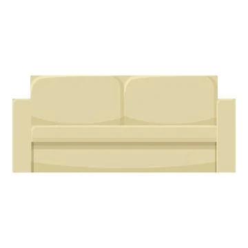 Soft sofa icon cartoon vector. Area workspace Ilustración de archivo