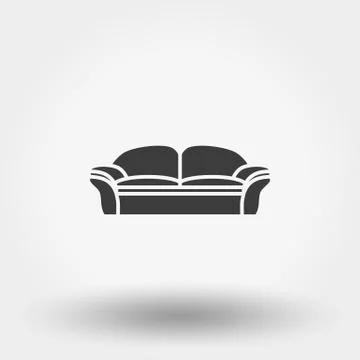 Soft sofa icon. Stock Illustration