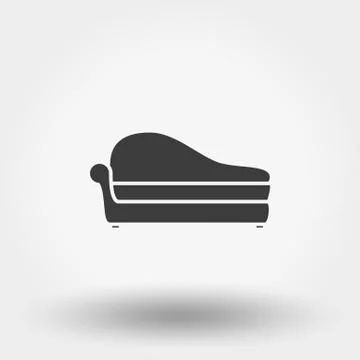Soft sofa icon. Stock Illustration