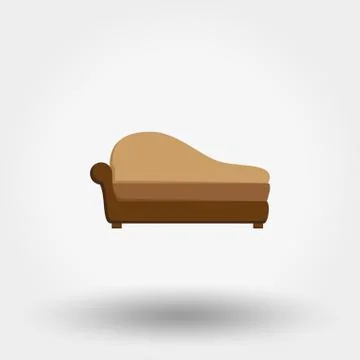 Soft sofa icon. Stock Illustration