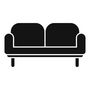 Soft sofa icon simple vector. Interior furniture Stock Illustration