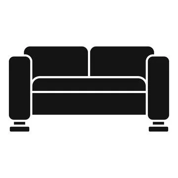 Soft sofa icon simple vector. Home interior Stock Illustration