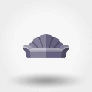 Soft sofa. Shell. Stock Illustration