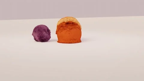 Soft spheres rolling down, abstract background in silver, oddly satisfying Stock Footage 197017325