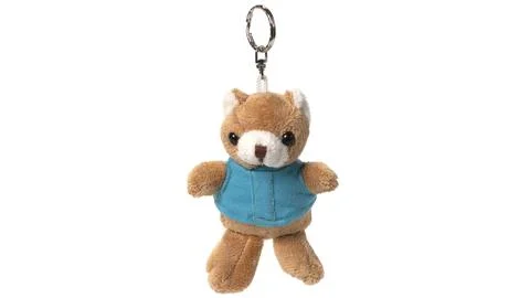Soft squirrel keychain isolated on a white background. Fotos Stock