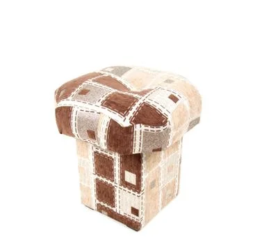 Soft stool on white Stock Photos