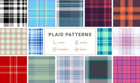 Soft styled plaid bundle tailored for children related products. The pack w.. イラスト素材
