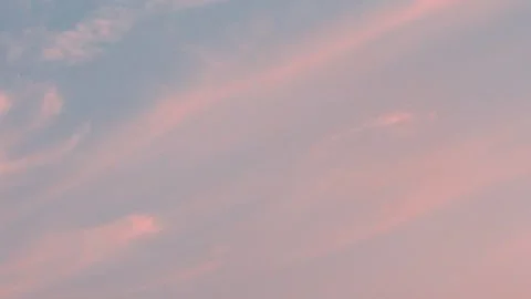 Soft Sunset Atmosphere, Air Plane Window View,  Light Feathery Powder White Clou Video stock 330651417