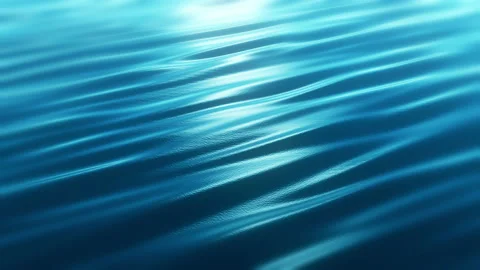 Soft surface water with haze and sun glitter path, 4K seamless animation Stock Footage 209159311