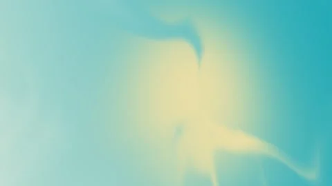 Soft teal and yellow gradient with flowing shapes, seamless loop background. 4K. Vídeo Stock 309956788
