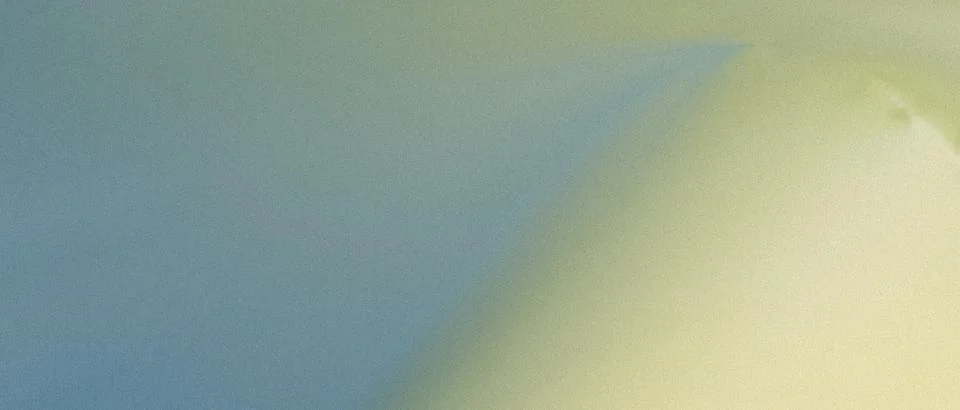 Soft teal and yellow gradient background with light flare and film grain. 스톡 일러스트