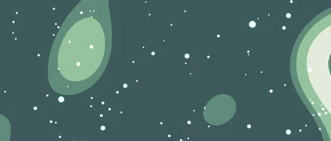 Soft teal background with floating organic shapes Stock Footage 337384565
