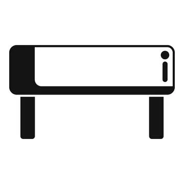 Soft textile bench icon simple vector. Parasol wooden patio Stock Illustration