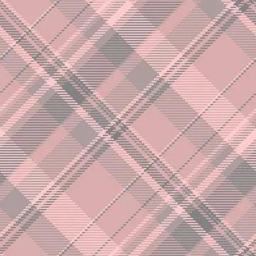 Soft, textured plaid pattern with a diagonal orientation. Pastel pink and gre Illustrazione stock