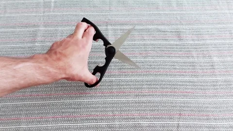 Soft Textures Meet Sharp Focus: A Cutting Tool at Work 스톡 동영상 314252289