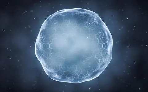 Soft thin film with hexagon pattern, 3d rendering. Stock Illustration