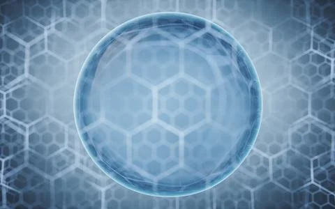 Soft thin film with hexagon pattern, 3d rendering. Stock Illustration