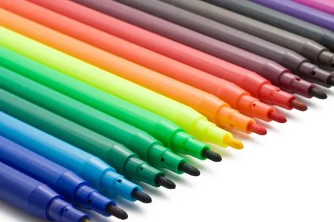 Soft tip pens Stock Photos