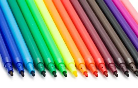Soft-tip pens Stock Photos