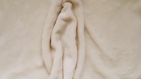 Soft tissue folds in the shape of the labia, vagina and vulva. The concept of wo Stock Footage 286208875