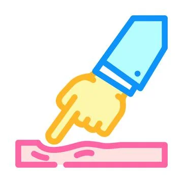Soft touch color icon vector illustration Stock Illustration