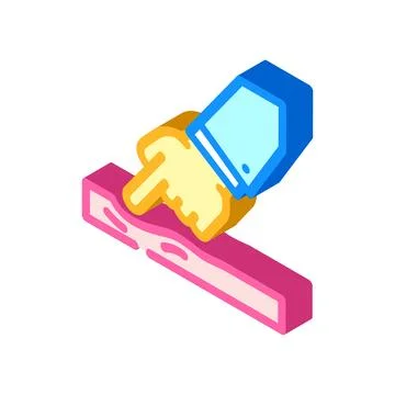 Soft touch isometric icon vector illustration Stock Illustration