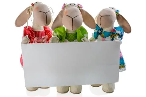 Soft toy with a blank Stock Photos