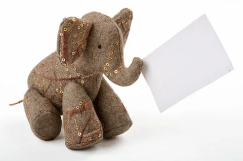 Soft toy with a blank Stock Photos
