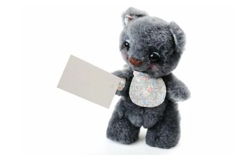 Soft toy with a blank Stock Photos