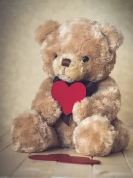 Soft toy on the floor Stock Photos