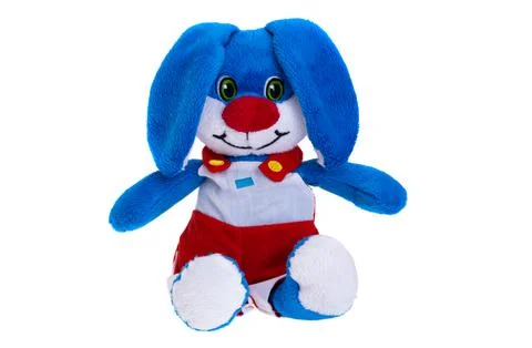 Soft toy hare isolated Stock Photos