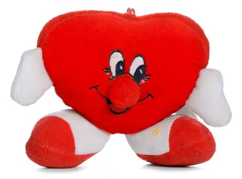 Soft toy heart Stock Photos