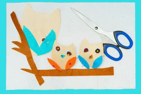Soft toy pattern. Children's sewing textbook. Needlework is preparing tailori Stock Photos