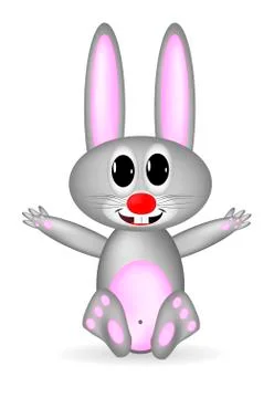 Soft toy - rabbit (hare) Illustrazione stock