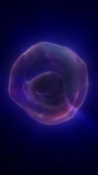 Soft translucent abstract blob with organic curves and subtle purple-blue g.. イラスト素材